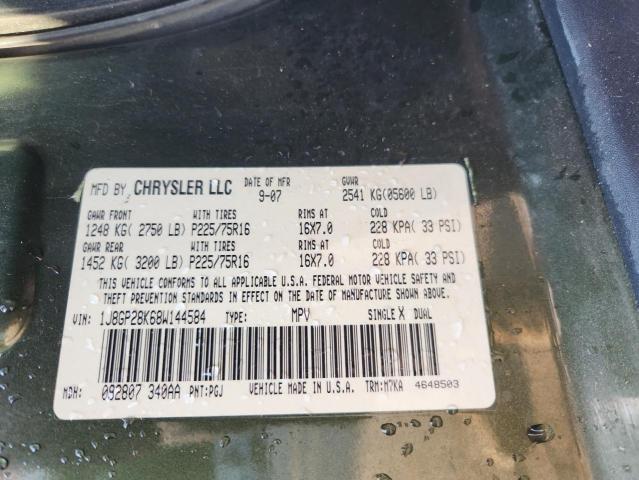 1J8GP28K68W144584 - 2008 JEEP LIBERTY SPORT 绿色 照片 13