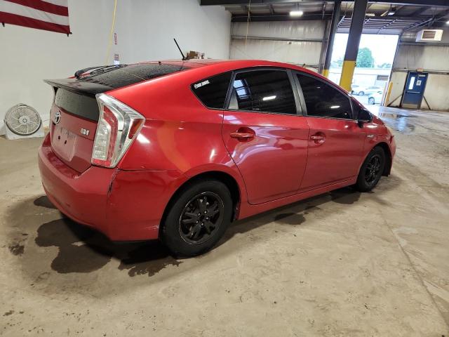 JTDKN3DUXC1547736 - 2012 TOYOTA PRIUS წითელი ფოტო 3
