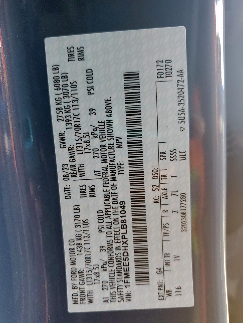 1FMEE5DHXPLB81049 - 2023 FORD BRONCO BASE BLUE photo 13