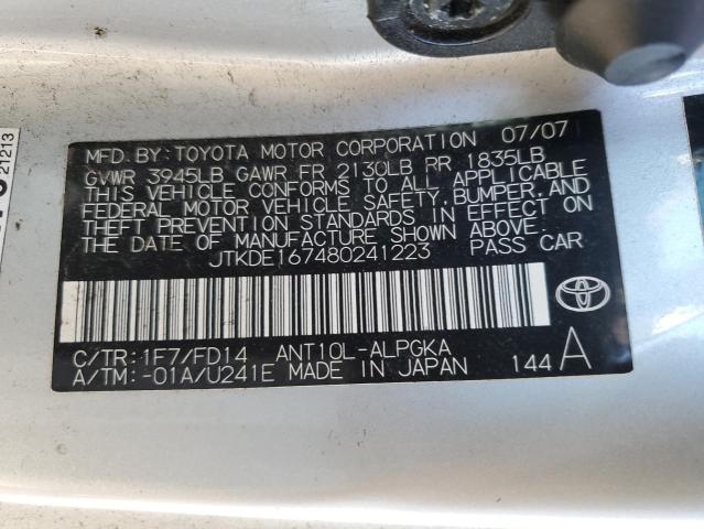 JTKDE167480241223 - 2008 TOYOTA SCION TC 银色 照片 12