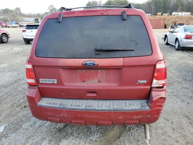 1FMCU0DG7BKA25439 - 2011 FORD ESCAPE XLT BURGUNDY photo 6