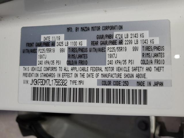 JM3KFBDM7L1756382 - 2020 MAZDA CX-5 GRAND TOURING WHITE photo 14