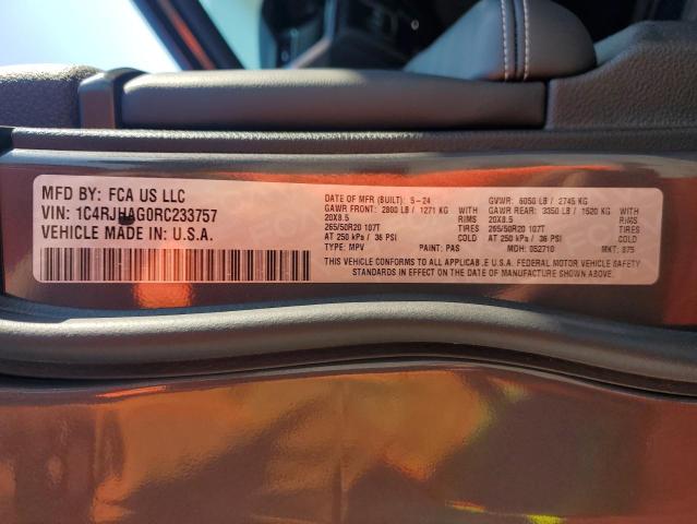 1C4RJHAG0RC233757 - 2024 JEEP GRAND CHER LAREDO Qara foto 14