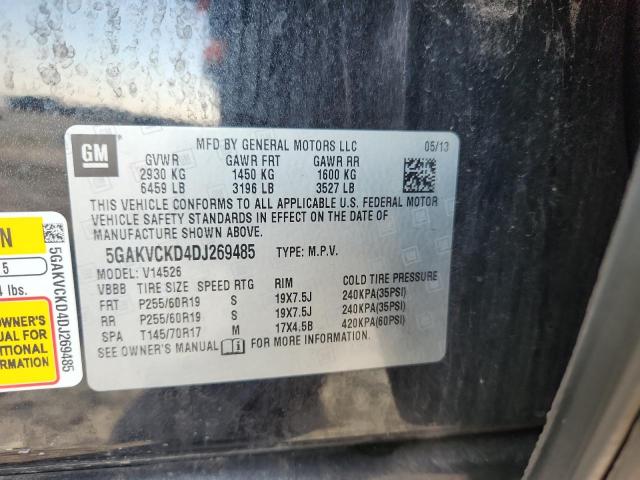 5GAKVCKD4DJ269485 - 2013 BUICK ENCLAVE შავი ფოტო 13