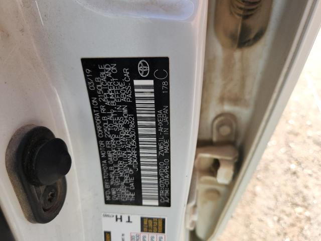 JTDKARFU5K3078621 - 2019 TOYOTA PRIUS WHITE photo 12