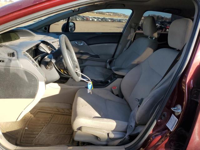 2HGFB2F80CH608499 - 2012 HONDA CIVIC EX BURGUNDY photo 7