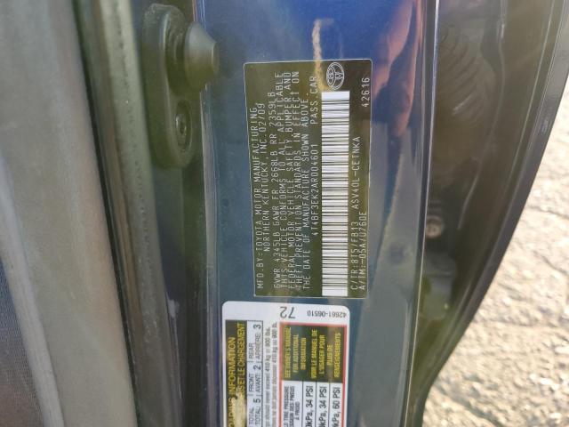 4T4BF3EK2AR004601 - 2010 TOYOTA CAMRY BASE 蓝色 照片 12