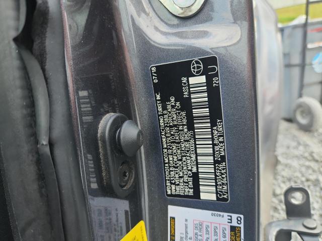 NMTKHMBXXKR067755 - 2019 TOYOTA C-HR XLE GRAY photo 12