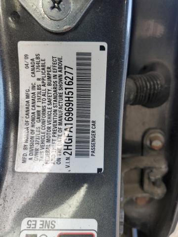 2HGFA16969H516277 - 2009 HONDA CIVIC EXL GRAY photo 13
