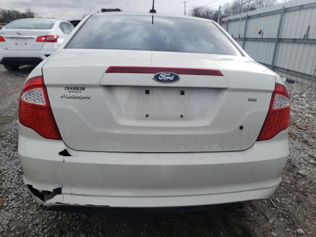 3FAHP0HA7CR367371 - 2012 FORD FUSION SE WHITE photo 6