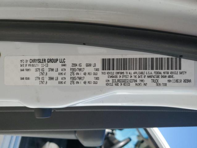 3C6JR6DG6EG163704 - 2014 RAM 1500 ST WHITE photo 12