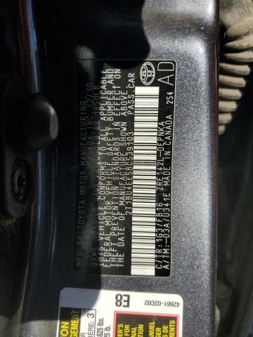 2T1BU4EE5BC539103 - 2011 TOYOTA COROLLA BASE رمادي صورة 12