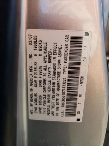 1HGCM55187A133224 - 2007 HONDA ACCORD VALUE SILVER photo 12