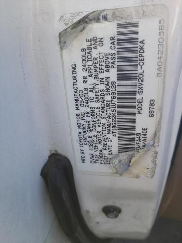 4T1BG22K51U769128 - 2001 TOYOTA CAMRY CE WHITE photo 13