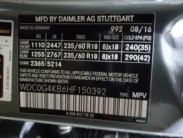 WDC0G4KB6HF150392 - 2017 MERCEDES-BENZ GLC 300 4MATIC CHARCOAL photo 13