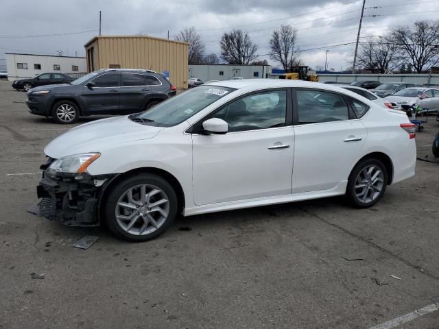 3N1AB7AP6EY263225 - 2014 NISSAN SENTRA S WHITE photo 1