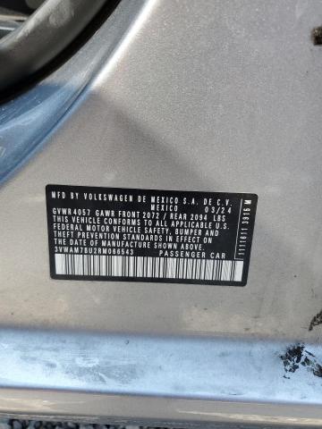 3VWAM7BU2RM066543 - 2024 VOLKSWAGEN JETTA SPORT GRAY photo 12