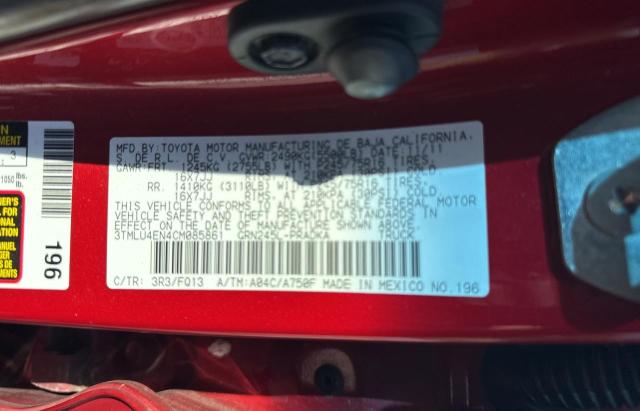 3TMLU4EN4CM085861 - 2012 TOYOTA TACOMA DOUBLE CAB RED photo 10