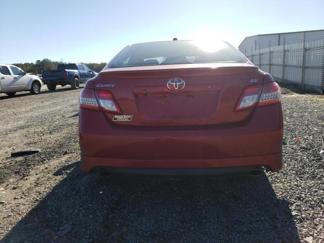 4T1BK3EK6BU612242 - 2011 TOYOTA CAMRY SE RED photo 6