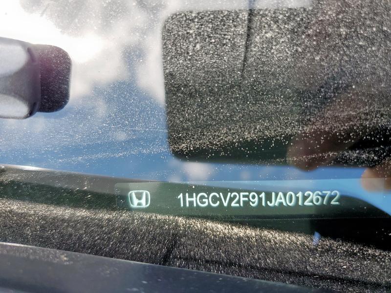 1HGCV2F91JA012672 - 2018 HONDA ACCORD TOURING Ақ фото 12