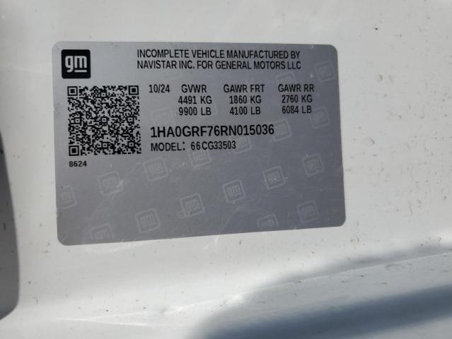 1HA0GRF76RN015036 - 2024 CHEV EXPRESS G3500 WHITE photo 13