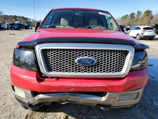 1FTPX14514NA83937 - 2004 FORD F150 RED photo 5