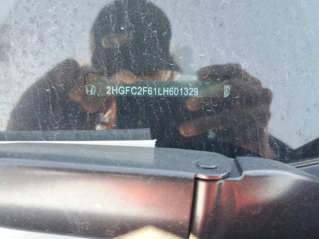 2HGFC2F61LH601329 - 2020 HONDA CIVIC LX Көк фото 12