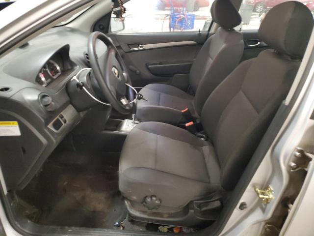KL1TD56637B044221 - 2007 CHEVROLET AVEO BASE SILVER photo 7
