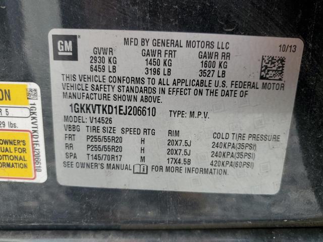 1GKKVTKD1EJ206610 - 2014 GMC ACADIA DENALI Qara foto 14