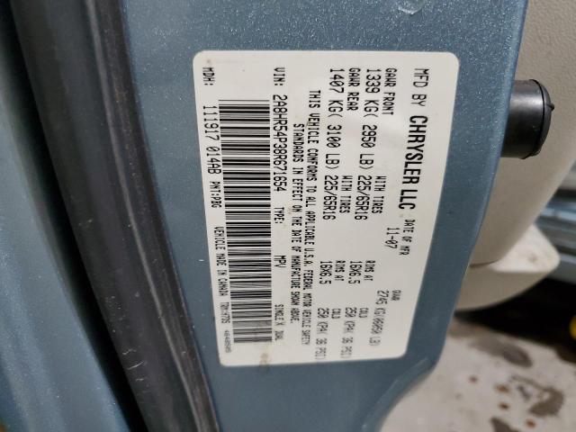 2A8HR54P38R671654 - 2008 CHRYSLER TOWN & COU TOURING 蓝色 照片 12