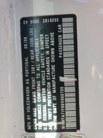 WVWFA71F69V008705 - 2009 VOLKSWAGEN EOS LUX 白色 照片 12