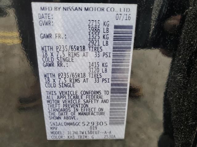 5N1AL0MM6GC529305 - 2016 INFINITI QX60 BLACK photo 25