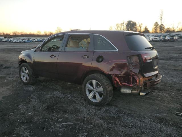 2HNYD2H3XDH513348 - 2013 ACURA MDX TECHNOLOGY BURGUNDY photo 2