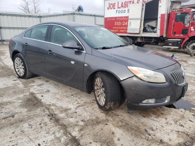 W04GN5EC9B1077148 - 2011 BUICK REGAL CXL GRAY photo 4