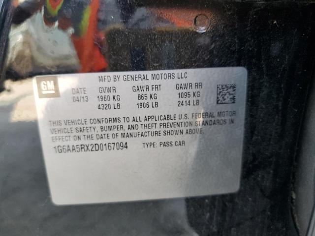 1G6AA5RX2D0167094 - 2013 CADILLAC ATS 黑色 照片 12