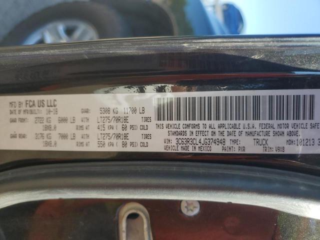 3C63R3CL4JG374948 - 2018 RAM 3500 ST Чорний фото 12