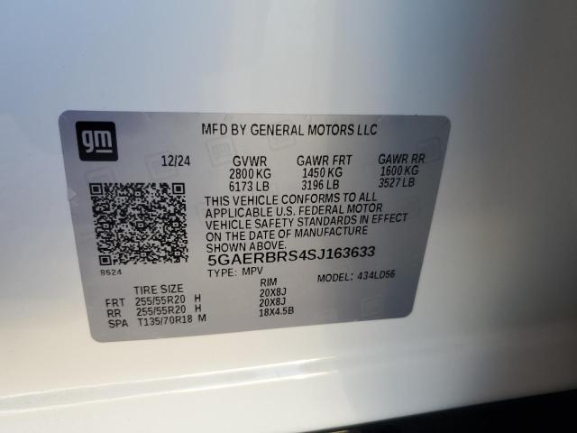 5GAERBRS4SJ163633 - 2025 BUICK ENCLAVE SPORT TOURING WHITE photo 13