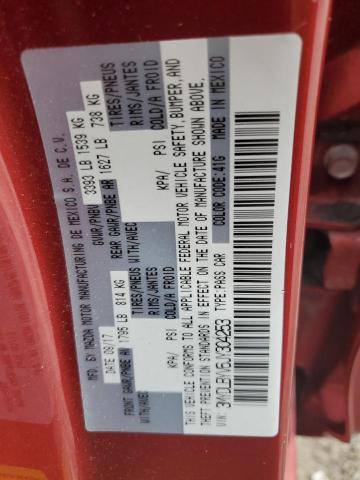 3MYDLBYV6JY304253 - 2018 TOYOTA YARIS IA Rojo foto 12