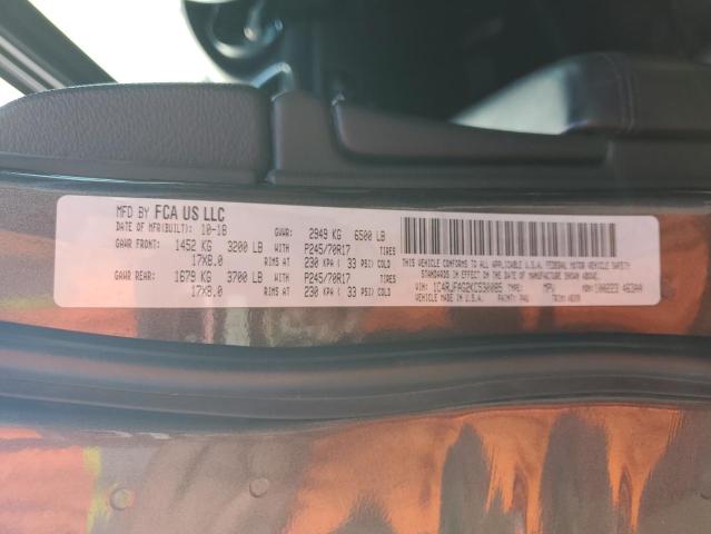 1C4RJFAG2KC530085 - 2019 JEEP GRAND CHER LAREDO Gris foto 13