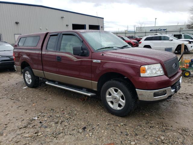 1FTPX14535FA83207 - 2005 FORD F150 BURGUNDY photo 4