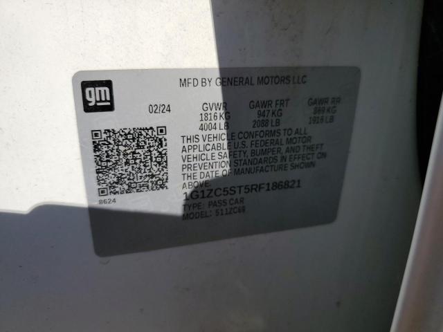 1G1ZC5ST5RF186821 - 2024 CHEVROLET MALIBU LS 白色 照片 12