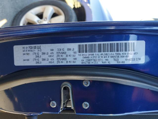 1C6RR7FT8GS135711 - 2016 DODGE RAM 1500 ST BLUE photo 12