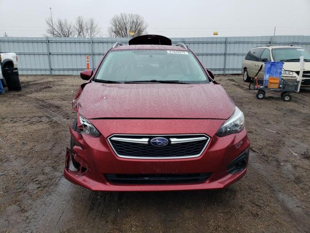 4S3GTAC62K3756782 - 2019 SUBARU IMPREZA PREMIUM RED photo 5