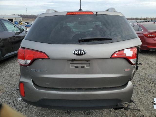 5XYKT4A69FG634775 - 2015 KIA SORENTO LX SILVER photo 6