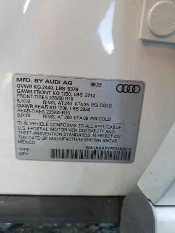 WA1ABAFY7P2163514 - 2023 AUDI Q5 PREMIUM 40 WHITE photo 12