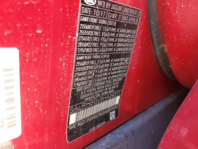SALRHBBV9HA043111 - 2017 LAND ROVER DISCOVERY HSE LUXURY RED photo 14