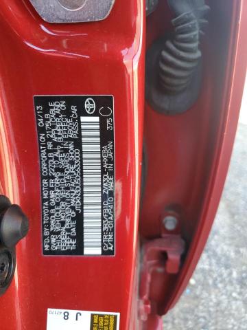 JTDKN3DU5D5633000 - 2013 TOYOTA PRIUS Қызыл фото 12