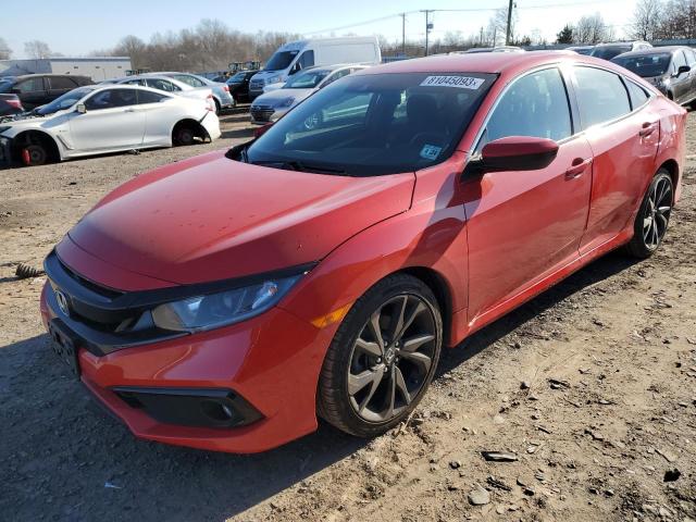 2HGFC2F86KH568022 - 2019 HONDA CIVIC SPORT RED photo 1