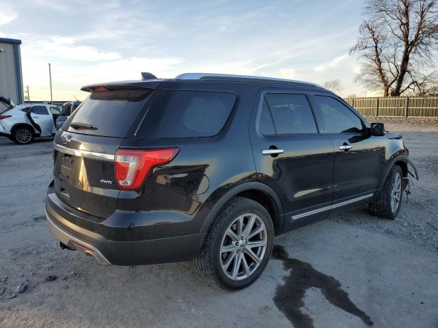 1FM5K8F84HGC37925 - 2017 FORD EXPLORER LIMITED BLACK photo 3