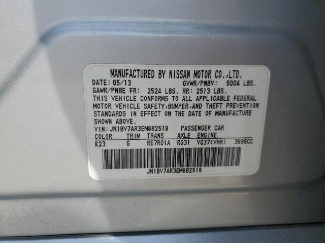 JN1BV7AR3EM682519 - 2014 INFINITI Q50 BASE Gümüş foto 12